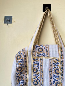 Bolsa de Viaje Acolchada de Alta Calidad, Diseño de Bloques Estampados, Gran Capacidad, para Picnic, Compras, Deportes, Fin de Semana, Yoga, Playa - Product Image 2