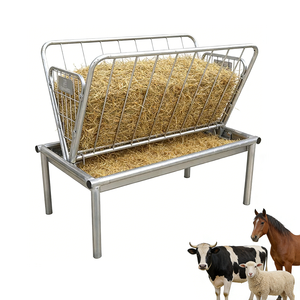 Mangiatoia per Foraggio di Pecore con Vassoio, Resistente, per Cavalli, Pony, Capre, Vitelli, Attrezzatura per Allevamento - Product Image 1