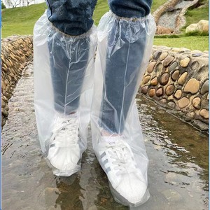 Protège-chaussures jetables imperméables, taille unique, en PE épaissi, pour la protection contre la pluie en extérieur - Product Image 1