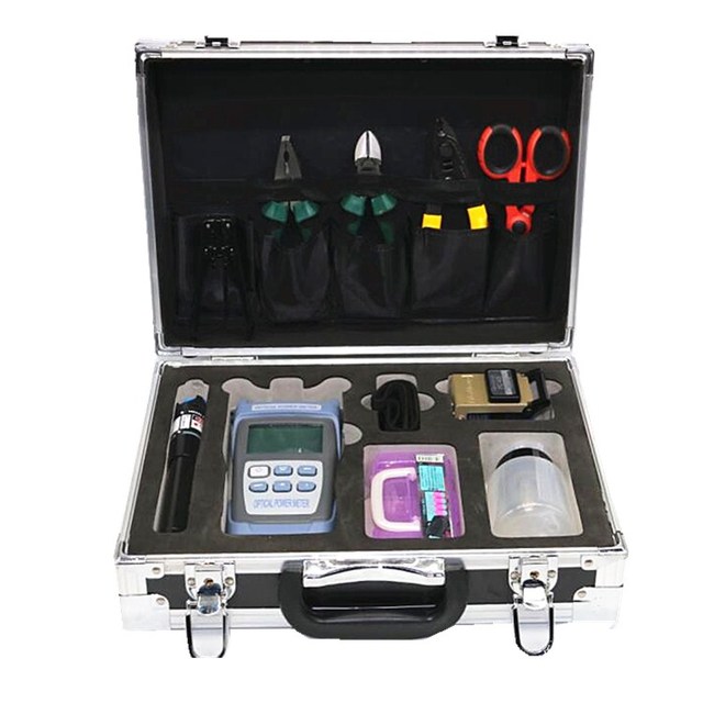 hot sell termination technician shinho x-20 fiber 50/125 splicing tool kit box