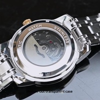 Montre à quartz pour homme, bracelet en acier inoxydable 41 mm, aiguilles lumineuses, affichage du jour et du calendrier, verre minéral renforcé, fermoir papillon