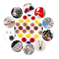 4cm 5cm boules de fourrure de vison pompons pour anneau porte-clés chaussures chapeaux moelleux Pom Pom bricolage artisanat accessoires