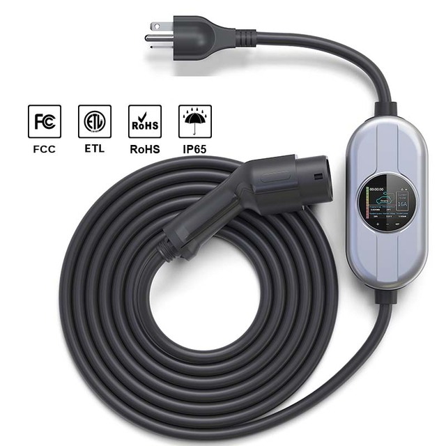 New Electric Vehicle Charging Stations 3.5KW 16A IP65 Portable EV Type 2 Mobile Level 2 AC Charger