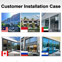 Framed Glass Partition Aluminum Frame Tempered Glass Partition Wall Removable Soundproof Divider for Office Home