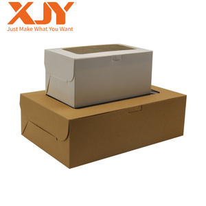 XJY Pastry Box Cupcake Packaging Cookie Boxes Baking Food Paper Gift Box Dessert Candy Foldable Cardboard with Dividers
