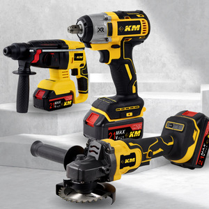 Juego de herramientas inalámbricas Km de 3 piezas, 20V Max, con batería, martillo eléctrico, llave inglesa, amoladora angular, con estuche, para renovación del hogar y reparación de automóviles - Product Image 5