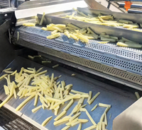 Friteuse automatique professionnelle pour frites mi-frites et frites en bâtonnets, capacité 500kg/1000kg/2000kg/3000kg, fabrication chinoise