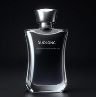 Botol Parfum Kaca Bentuk Unik Mewah 30ml 50ml 100ml Hitam Kosong dengan Semprotan Desain Unik Botol Kaca