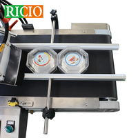 Máquina de Rotulagem Automática de Alta Precisão OEM da Fábrica RICIO para Caixas Planas com Aplicador de Etiqueta Superior e Selos de Segurança