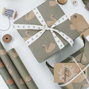 Custom Double-Sided PE Coated Recyclable Kraft <b>Paper</b> Gift <b>Wrap</b> <b>Roll</b> Happy Holidays Design Digital Printing Compatible Packaging - Product Image 3