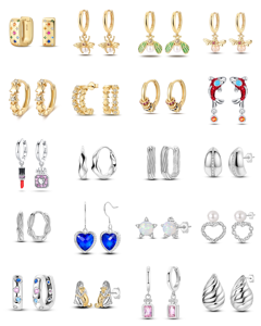Boucles d'oreilles clous en argent 925 plaqué or de luxe avec zircon pour femme - Certifiées GDTC, cadeau idéal pour mariage, anniversaire et soirée - Product Image 2