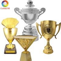 Trofeos Deportivos de Metal Plateado Personalizados de Fábrica China para Tenis, Golf y Fútbol con Forma 3D y Logotipo Personalizado