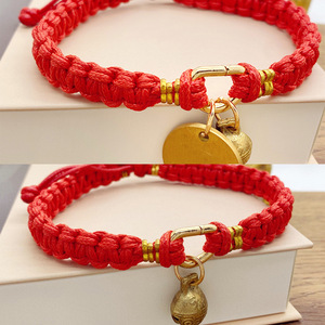 Collar personalizado tejido a mano para perros pequeños y cachorros, Collar ajustable para gatos, Collar antipérdida para gatos - Product Image 3