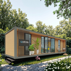 40 piedi di lusso 3D progettato prefabbricato contenitore casa impermeabile piccola casa 2 camere da letto in acciaio casa vacanza in legno colore piccola casa - Product Image 2