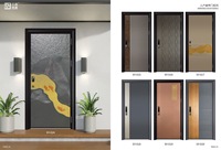 Porte coupe-feu en acier moderne sur mesure, porte d'entrée blindée, barre anti-panique, porte de sortie d'urgence pour bâtiment commercial
