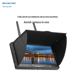 Moniteur de <span class=keywords><strong>surveillance</strong></span> aérienne LCD5802D, écran 7 pouces, enregistrement DVR, <span class=keywords><strong>drone</strong></span> HD, transmission d'images FPV pour avion extérieur, PVC manuel - Product Image 4