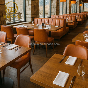 Muebles de Restaurante Modernos de Lujo, Sofá Combinado de Cuero para Cafetería, Bar, Hamburguesería, KTV, Club, Asientos de Cabina Ecológicos - Product Image 1