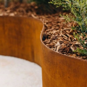 Bordo Rettangolare Moderno per Giardino Esterno in Acciaio Corten con Picchetti a Terra, Resistente alle Intemperie, Facile da Installare, Bordo Paesaggistico OEM - Product Image 6