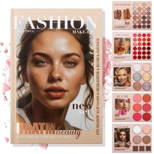 Palette de maquillage tout-en-un, design en forme de livre à 5 couches pour fards à paupières mats et scintillants, blush, <span class=keywords><strong>contour</strong></span>, illuminateur, cosmétiques - Product Image 2