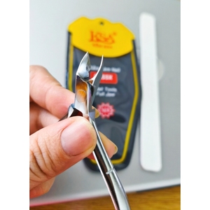 Coupe-ongles professionnels KSA en acier au carbone D555x, lame droite à mâchoires larges de 10 mm, coupe lisse, pointe affûtée, pour soins des pieds et des orteils - Product Image 4