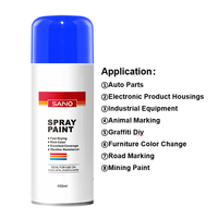 SANVO 400ml aérosol professionnel bleu mat métallisé haute brillance peinture acrylique revêtement liquide pour grossistes