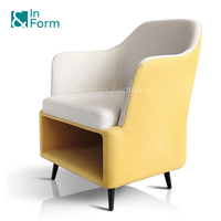 Bibliothèque en tissu rembourré Librairie Zone de lecture Café Café Boutique Accoudoir moderne Canapé simple Chaises avec étagère