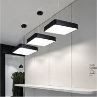 Luminaire suspendu carré moderne, nouveau design, décoration intérieure, 100-277V, CCT changeable, taille 60cm, plafonnier LED carré