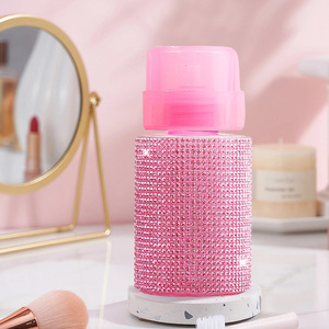 Flacon distributeur vide rose diamant, flacon pompe à pression portable en plastique pour liquides à ongles - Product Image 3