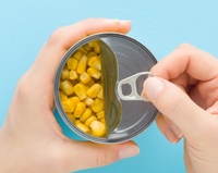 Boîte de thon vide en deux pièces personnalisée et sûre pour les aliments avec couvercle à anneau facile à tirer pour le stockage des aliments