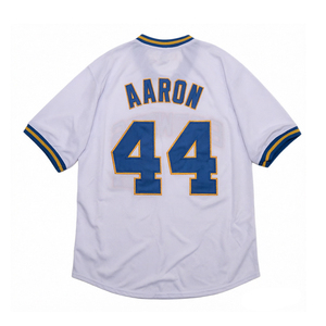 Maillots de baseball cousus pour hommes 4 <span class=keywords><strong>Paul</strong></span> Molitor 19 Robin 44 Hank Aaron S-3XL - Product Image 3