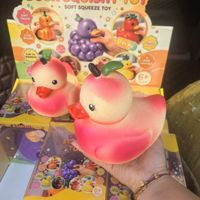 Groothandel Schattige Fruit Eend Squishy Speelgoed Zacht Langzaam Terugverend Stressverlichtend Knijp Speelgoed met Displaydoos