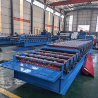 Machine de fabrication de tôles de toiture à double couche de qualité industrielle pour profilés trapézoïdaux et ondulés