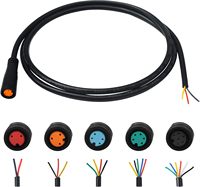Connecteur de câble d'affichage pour vélo électrique étanche M6 M8, prise mâle/femelle, 2 3 4 5 6 broches, 20 cm