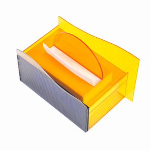 Hot Selling Clear Acrylic Rectangle Napkin Organizer Facial Tissue Box For Bathroom