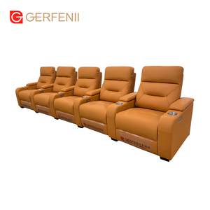 Sillas reclinables de energía eléctrica Vip lujosas personalizadas, asientos de cine en casa de 5 asientos para sala de estar en el hogar - Product Image 1