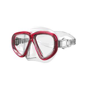 Máscara de buceo Tillywally con dos ventanas antivaho para adultos, rojo, negro, amarillo, azul oscuro, azul cielo, MK-500 - Product Image 1