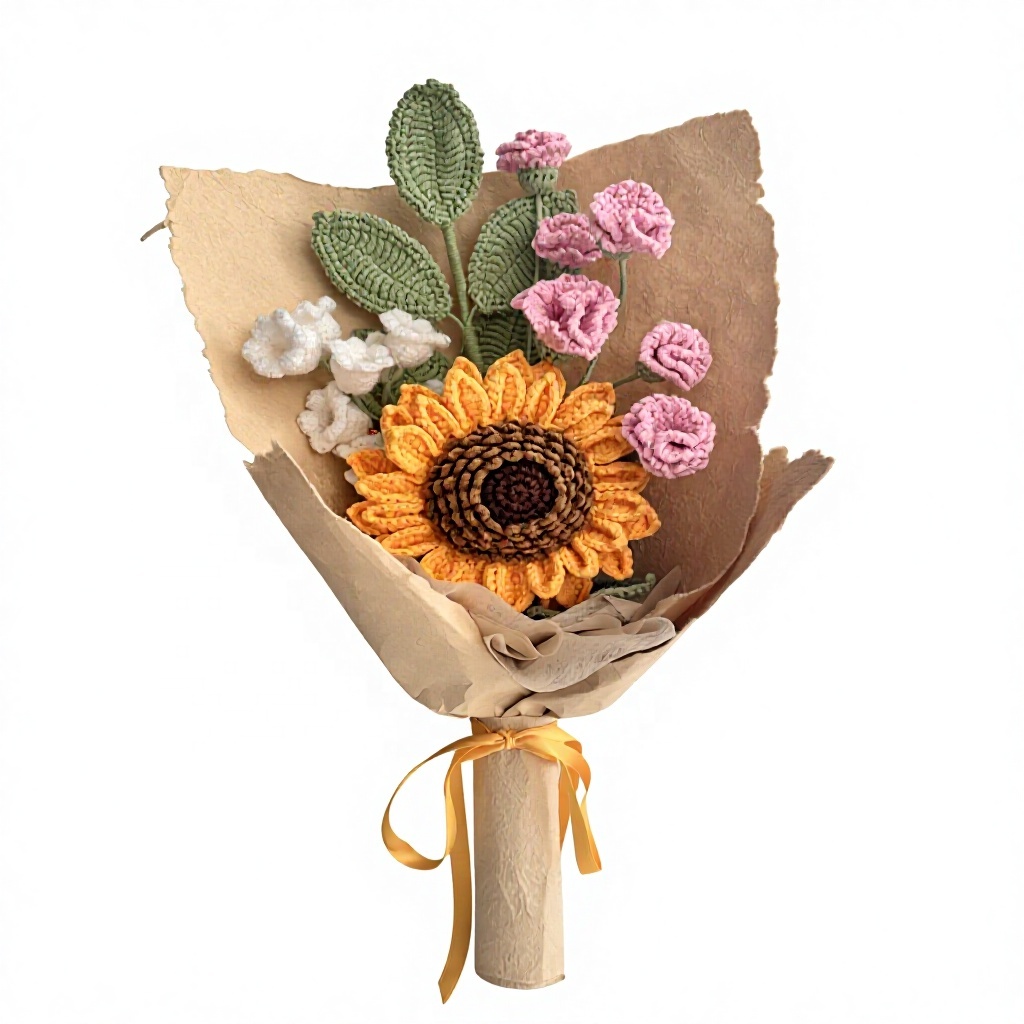 Crochet Sunflower Bouquet Wholesale Factory Direct