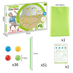 Kit de Construcción Flexible para Hacer Fortalezas, Juguete de Rompecabezas con Cuentas Insertables, Bloques de Construcción Educativos para Armar - Product Image 3