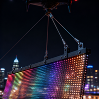Écran LED Aérien Publicitaire Volant – Affichage Transparent en Maille pour Événements Extérieurs – Léger et Visuel