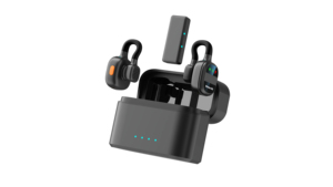 ไมโครโฟนไร้สายแบบหนีบปกเสื้อประสิทธิภาพสูง พร้อมเทคโนโลยีลดเสียงรบกวน สำหรับการถ่ายทอดสด บันทึกวิดีโอ วัสดุทำจากพลาสติก - Product Image 4