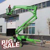 Mini remorque compacte 16m 18m montée sur véhicule nacelle élévatrice mobile remorquable articulée
