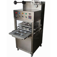 Cup-sealmachine voor vacuüm gasinjectie, gemodificeerde atmosfeer verpakking, stikstof spoeling, tray sealen voor melk, maïs, fruit en noten