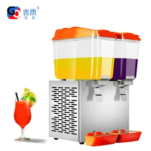 GQ-JD216 Hot Sale Commercial Double Tanks Hot Cold Frozen Drink Juice Dispenser Factory Price Food Grade Plastic & Ss Steel