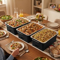Réchaud alimentaire professionnel avec couvercle coupe-vent en tissu ignifuge pour buffet et traiteur