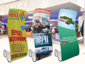 Advertising Snake <b>Backdrop</b> <b>Stand</b> Retractable Promotional Portable Snake Tension Fabric Display - Product Image 2