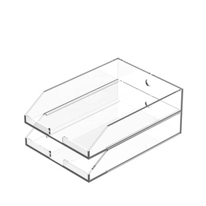 Soporte de limas personalizado, transparente, apilable, acrílico, para revistas, documentos, cartas, bandeja de archivo, Organizador - Product Image 2
