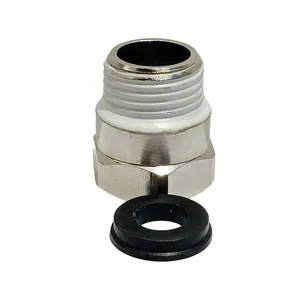 Wholesale Hexagon Shape Fittings 28Mm Copper Electroplating White 1/2 Inch Reducing Socket Banded
