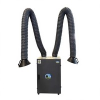Purificateur de fumée de soudage à double bras 2,2 kW à deux postes, purificateur d'air mobile