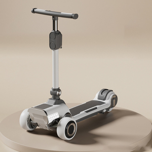 Xe scooter gấp 3 trong 1 có thể sạc lại, tích hợp nhạc, đèn, chiều cao có thể điều chỉnh, ván trượt hiện đại, đồ chơi điện tử cho bé trai bé gái - Product Image 1