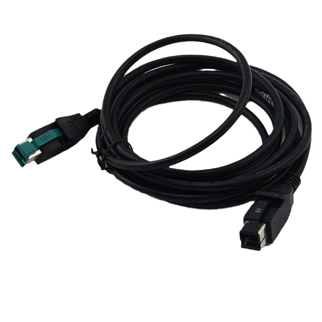 Custom Communication Printer USB Cable 12V Male to 5V Male Power USB Cable